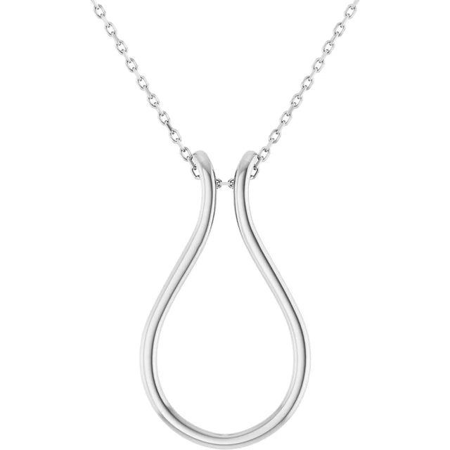 14K Yellow Gold Ring Holder 18" Necklace