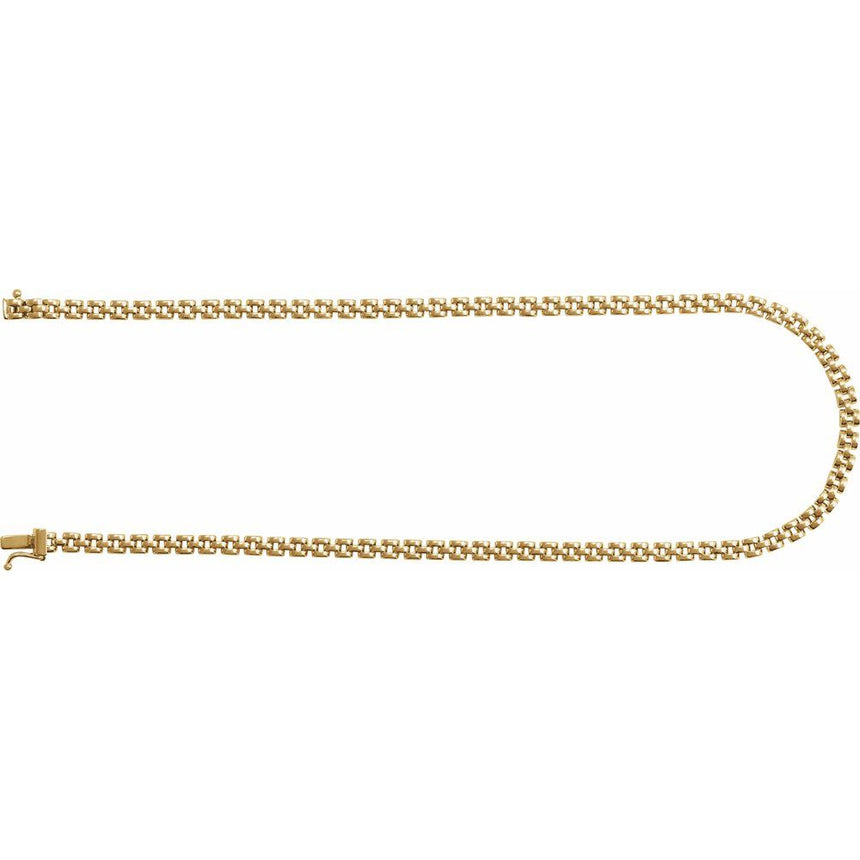 14K Yellow Gold Panther Chain Necklace -16"