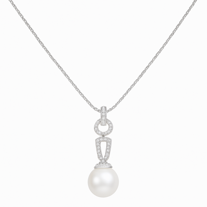 South Sea Cultured Pearl and Diamond Necklace