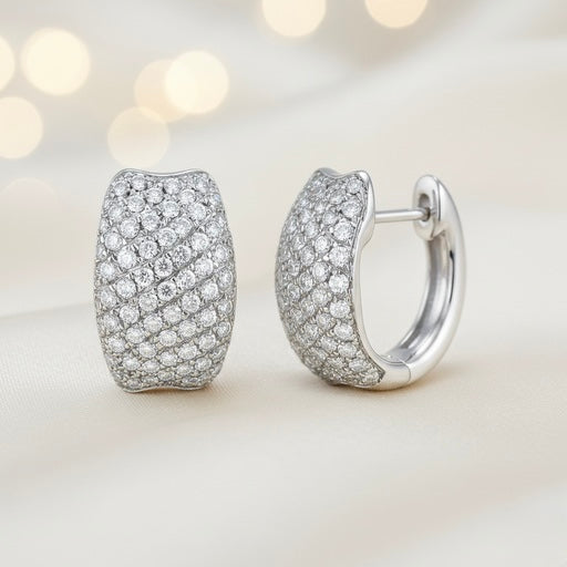 Pavé Hinged Diamond Earrings