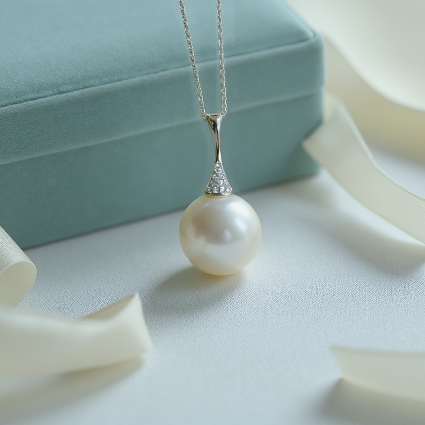 Diamond South Sea Pearl Pendant