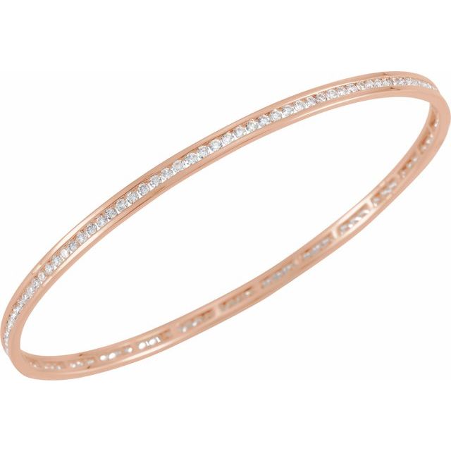 Diamond Stackable Bangle 8" Bracelet
