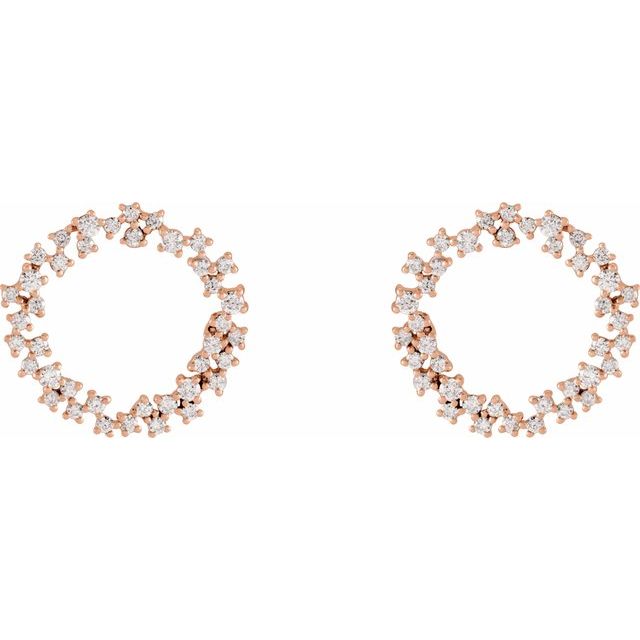 Diamond Circle Earrings