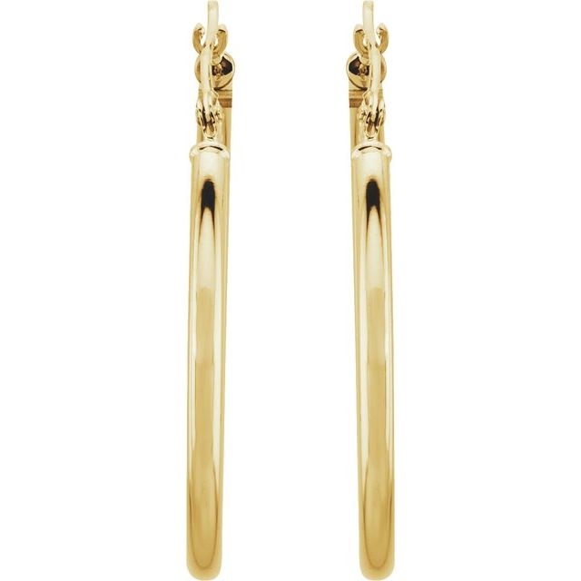 14K Yellow Hoop Earrings